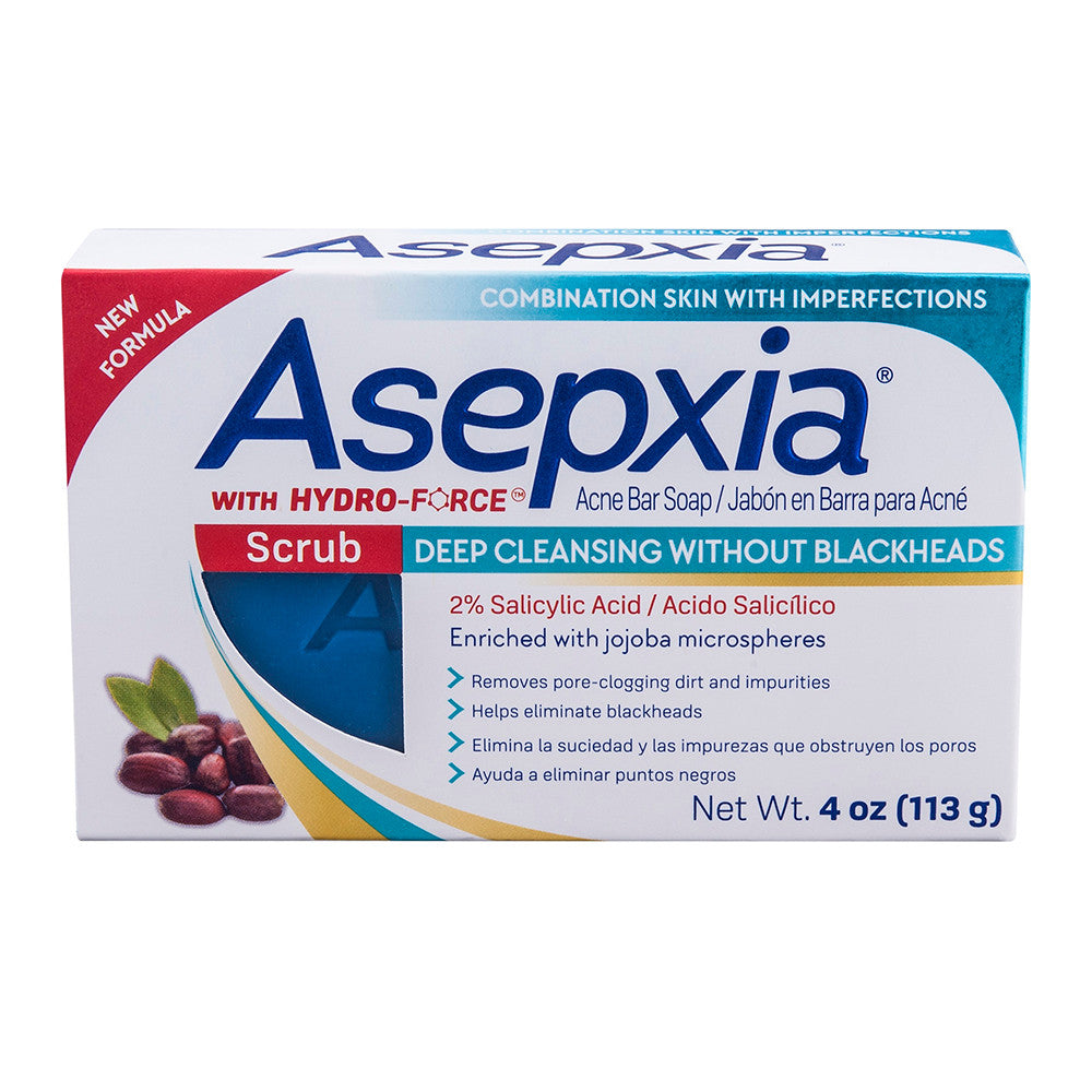 Asepxia Scrub Soap Bar For Combination Skin, 4 Oz